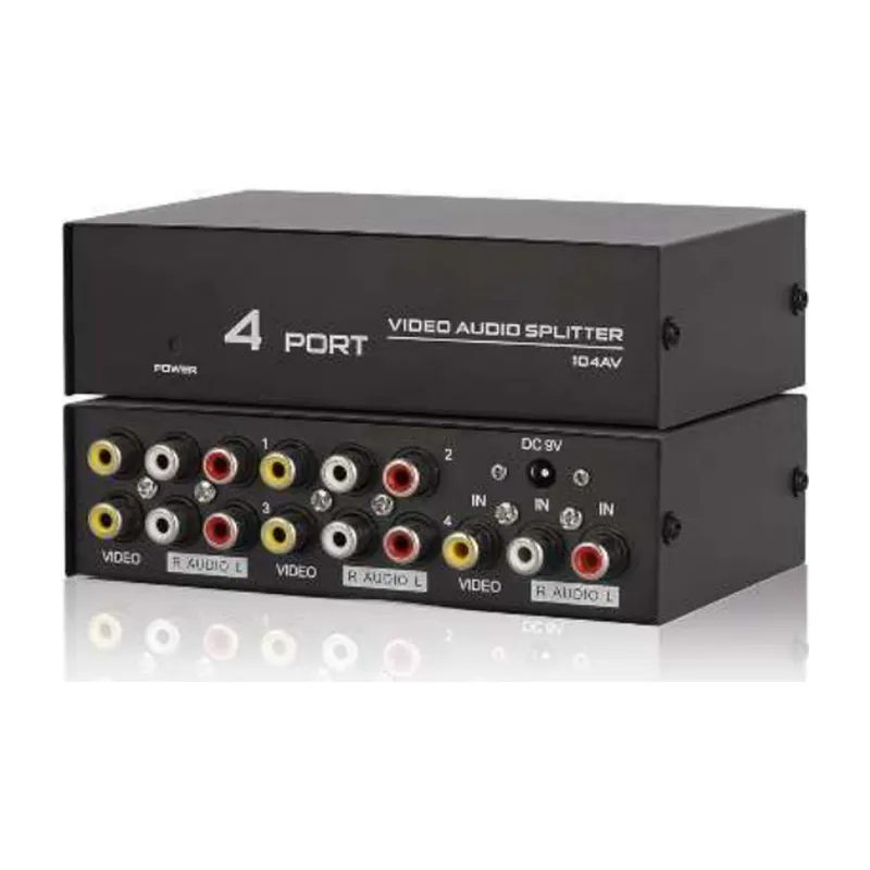 4 Port Audio Video Splitter 104AV