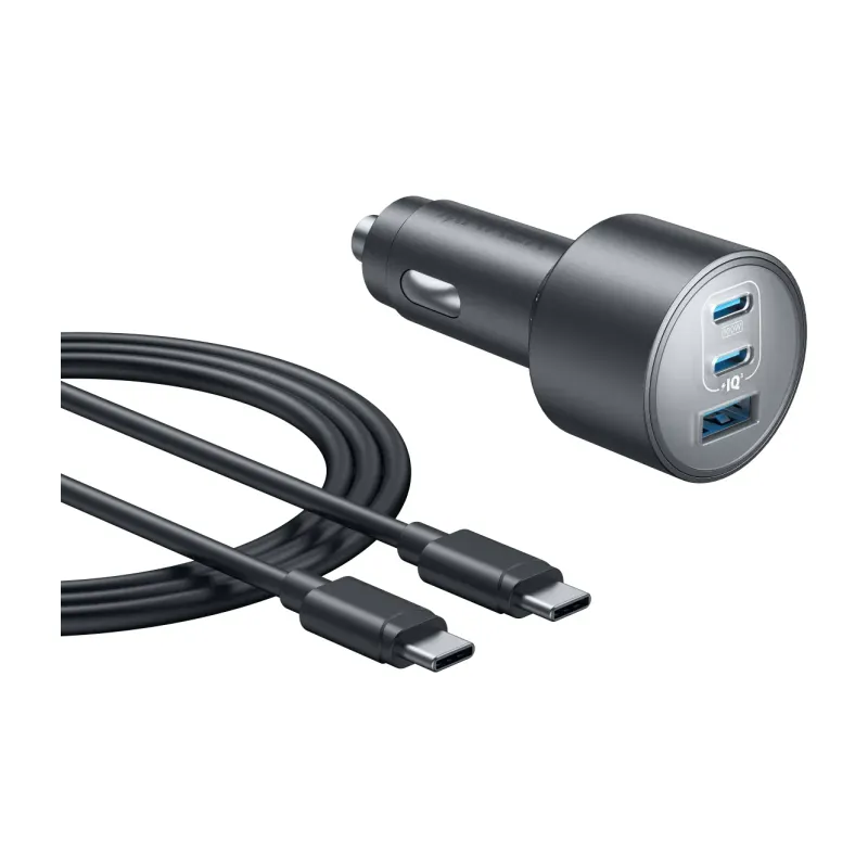 Anker Nano Car Charger 167.5W, 3 Ports with USB-C Cable (A2737)