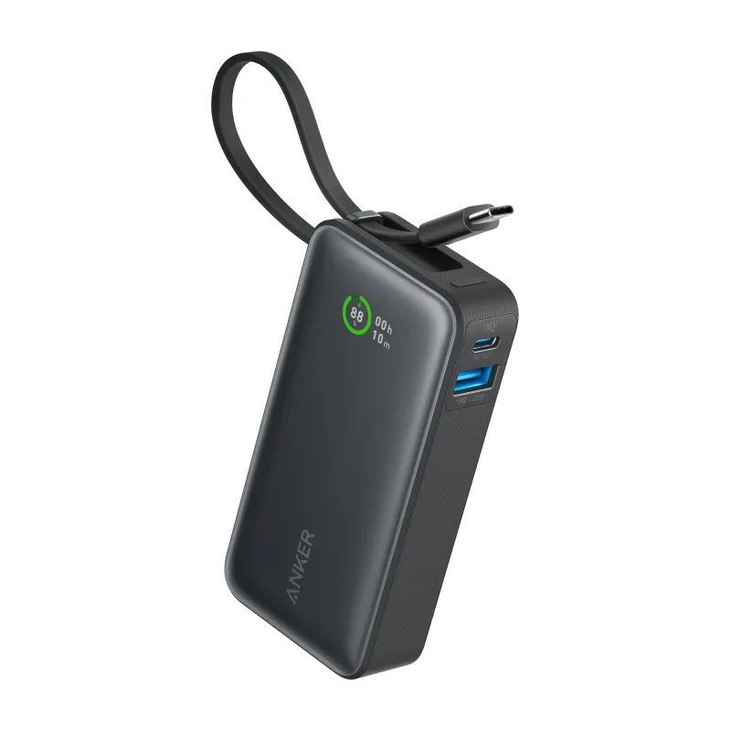 Anker Nano Power Bank 10,000mAh 30W with Built-In USB-C Cable (A1259)