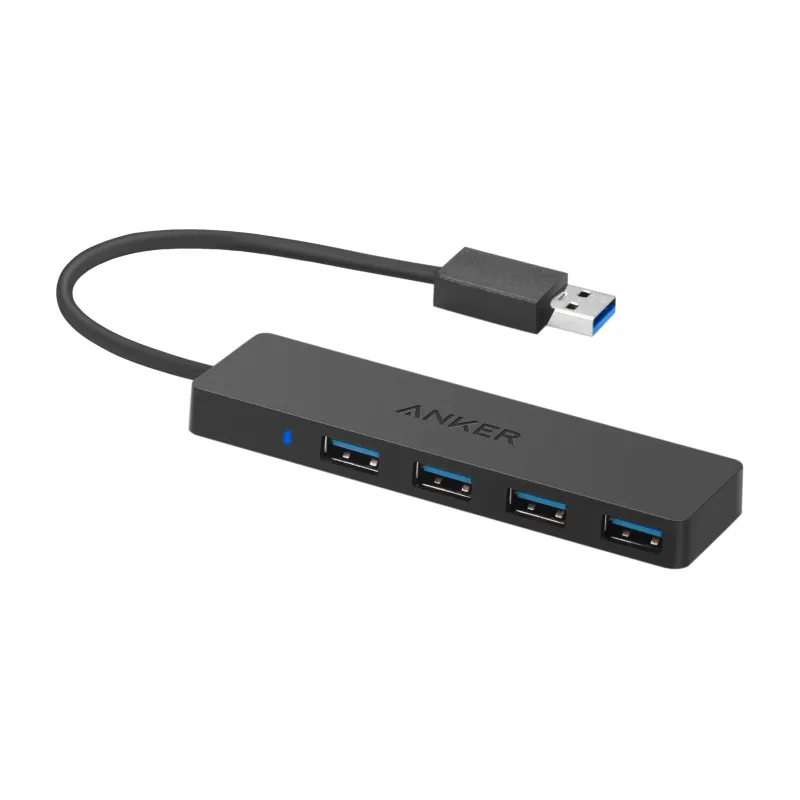 Anker Ultra Slim 4-Port USB 3.0 Data Hub, 60cm (A7516) (Black)