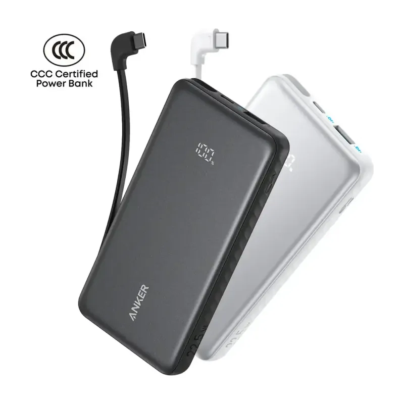 Anker Zolo Power Bank 10,000mAh 22.5W with Built-In USB-C Cable (A110D)