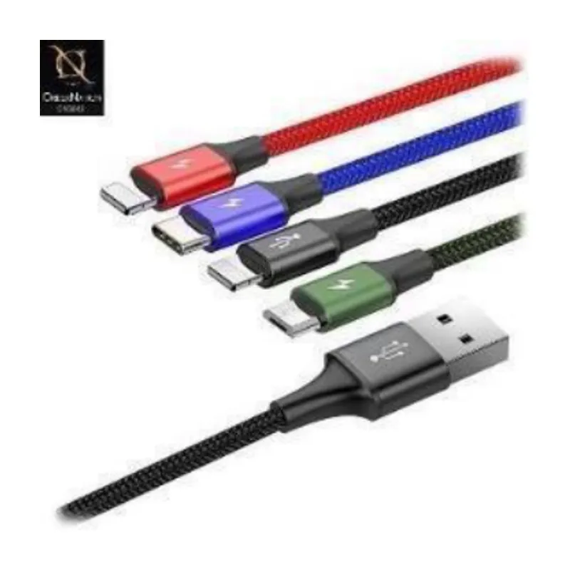 Baseus Fast 4-in-1 Cable USB to 2x Lightning + Micro + Type-C 3.5A 1.2m (Black)