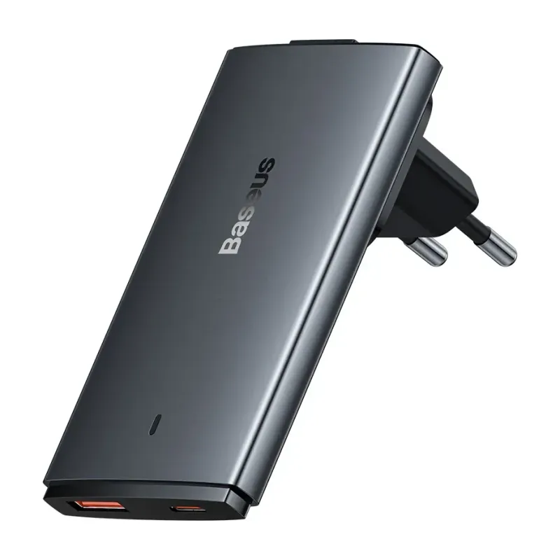Baseus GaN5 Pro Ultra-Slim Fast Charger C+U 65W (Overseas, Gray, with cable)