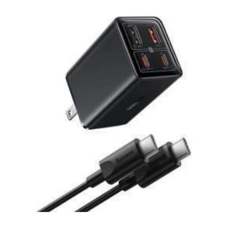 Baseus GaN6 Pro Fast Charger 2C+2U 65W US (Cluster Black, with cable)