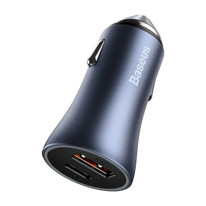 Baseus Golden Contactor Pro Car Charger U+C 40W + Type-C to Lightning Cable