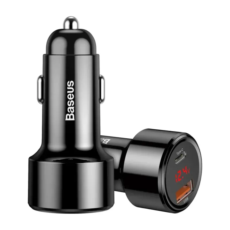 Baseus Magic Series PPS Digital Display Dual Quick Car Charger 45W (USB-C + USB-A)