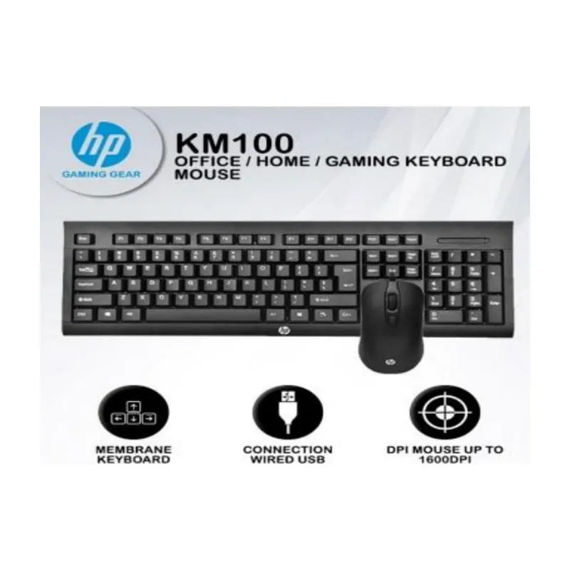 HP Km100 Wired Keyboard Mouse