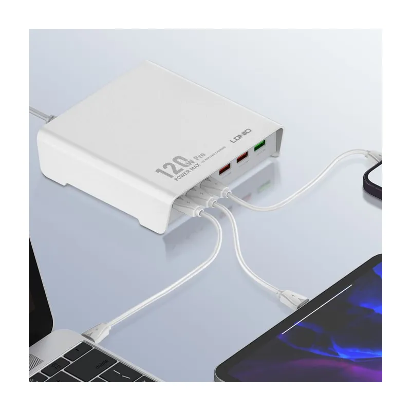 LDNIO Q605 120W 6-Port Desktop Charging Station