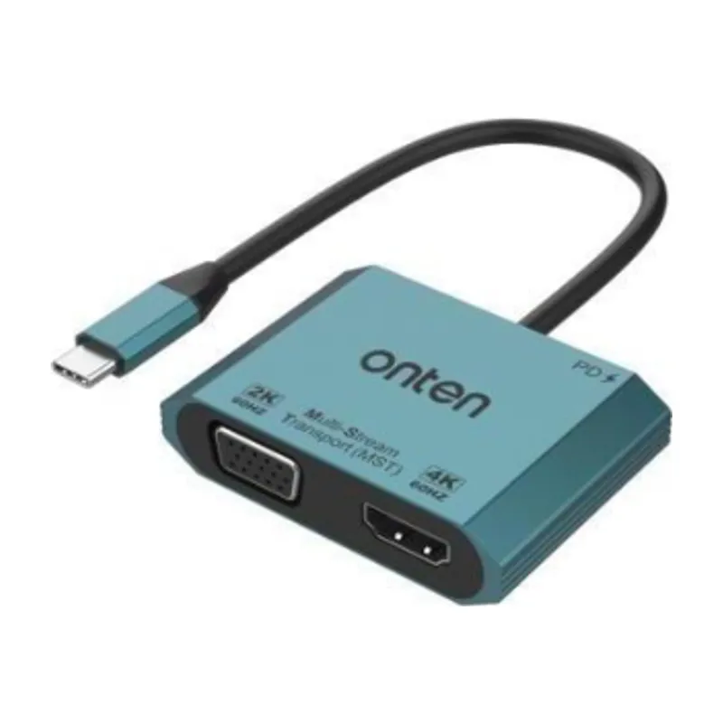 Onten 2-in-1 Type-C To HDMI+VGA+PD 3.0 Adapter
