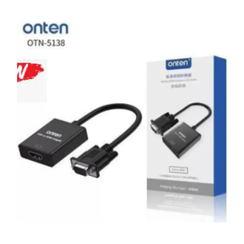 Onten 3-in-1 VGA To HDMI + Audio+PD Adapter, 1080p