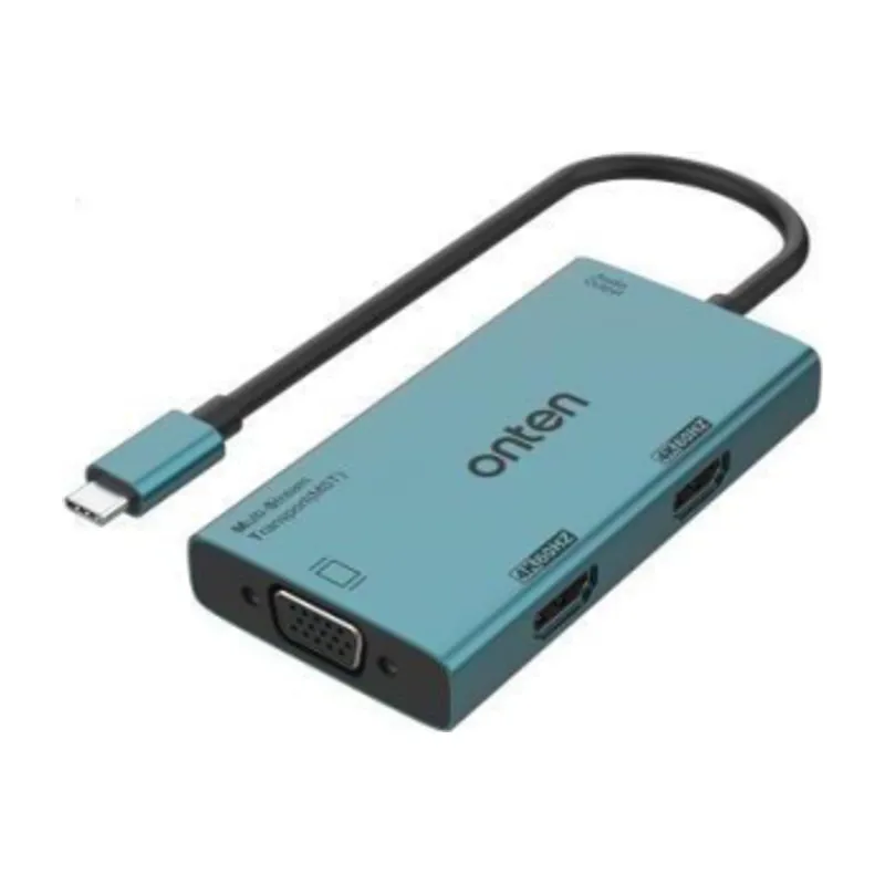 Onten 4-in-1 Type-C Multi-Function Dock Station To HDMI*2+VGA With Audio