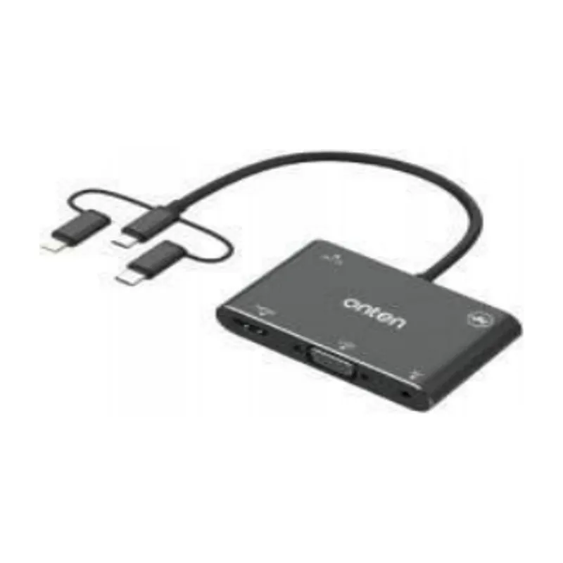 Onten 5-in-3 1 Lightning+Micro+Type-C To HDMI+VGA With Bluetooth Adapter