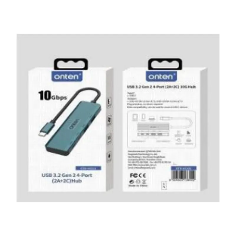 Onten OTN-UC622 4-in-1 Type-C To USB 3.2*2+Type- C3.2*2 Hub
