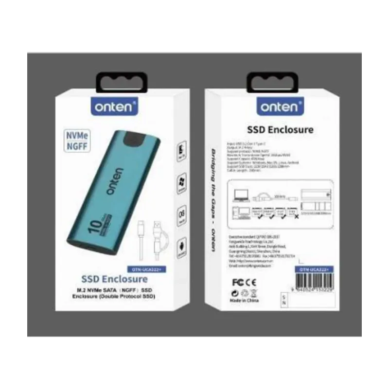 Onten SSD Enclosure (Support NVME And NGFF)