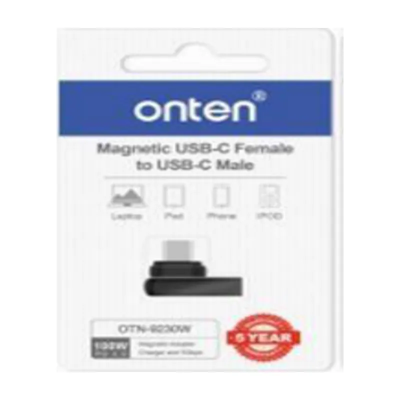 Onten USB-C Magnetic Male-To-Female Adapter (Angled)