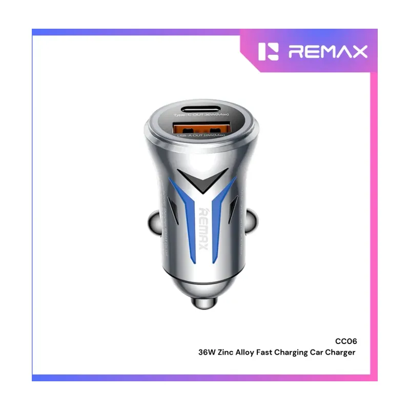 Remax CC06 36W Zinc Alloy Dual-Port Car Charger