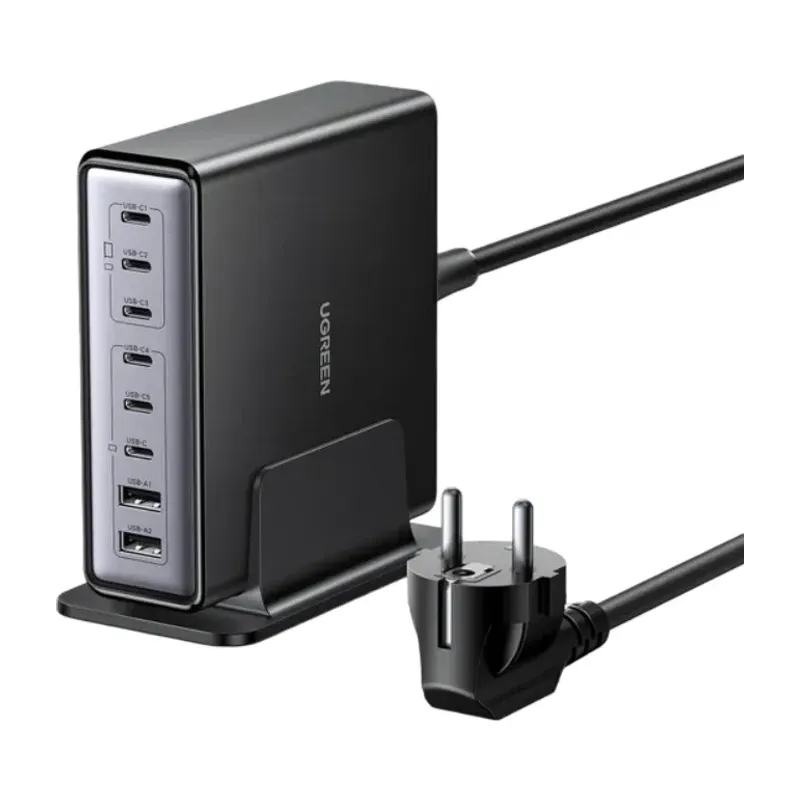 UGREEN Nexode 200W 8-Port GaN Desktop Charger (6x USB-C + 2x USB-A) (55763)