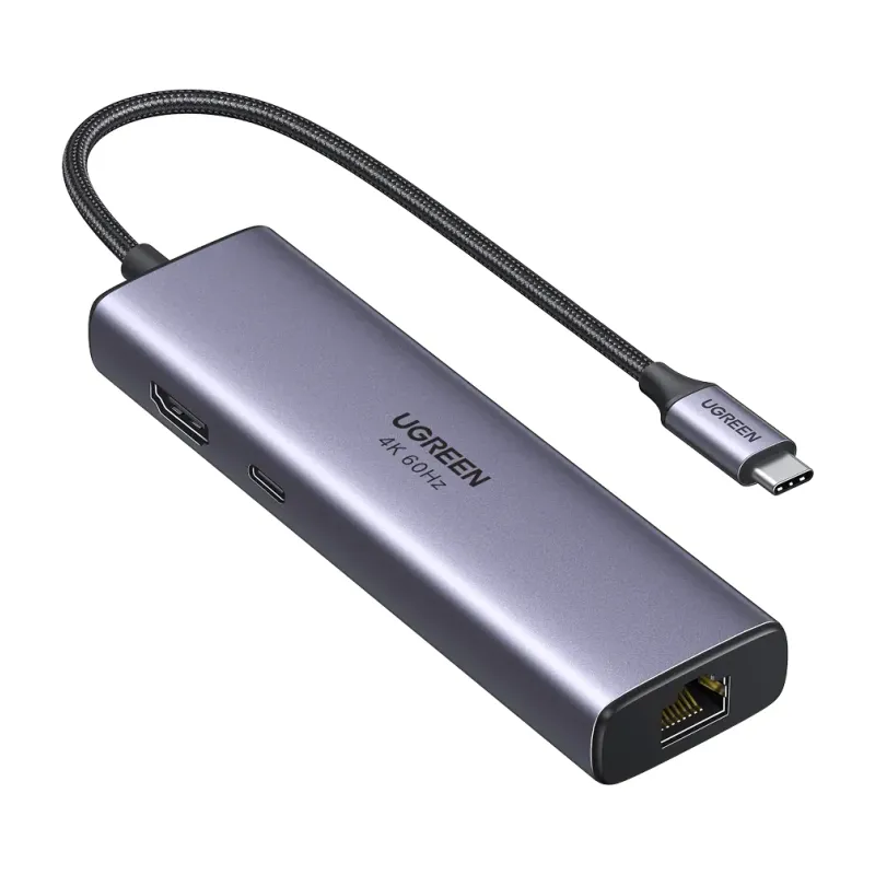 UGREEN Revodok 7-in-1 USB-C Hub, 4K@60Hz HDMI, Ethernet, 100W PD (60515)