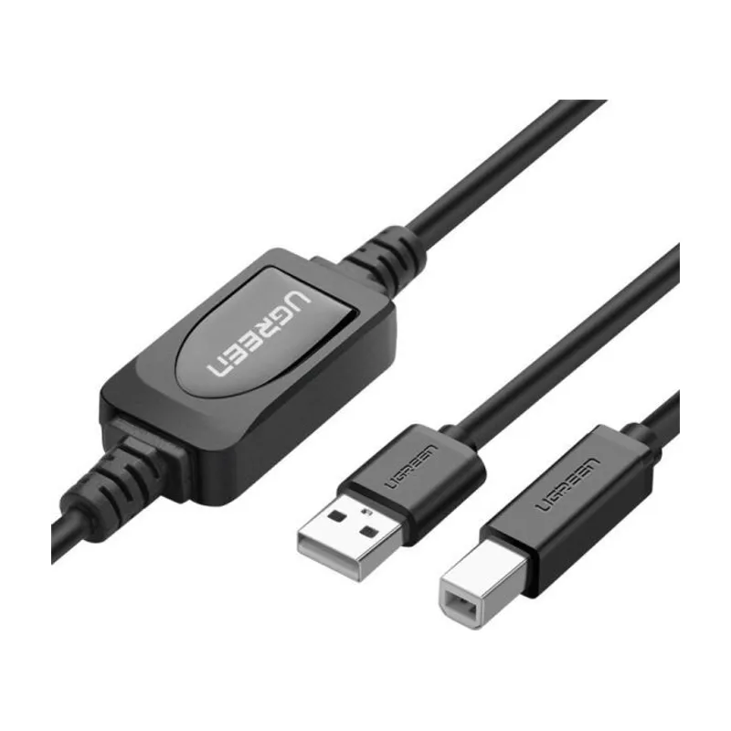 UGREEN USB 2.0 A to B Active Printer Cable, 15m (10362) (Black)
